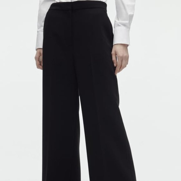 Cropped Culotes Zara Wide Leg Pants Size XS - Picture 1 of 10